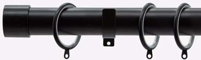 New Edge Blinds Metal Curtain Rod End Cap in Black