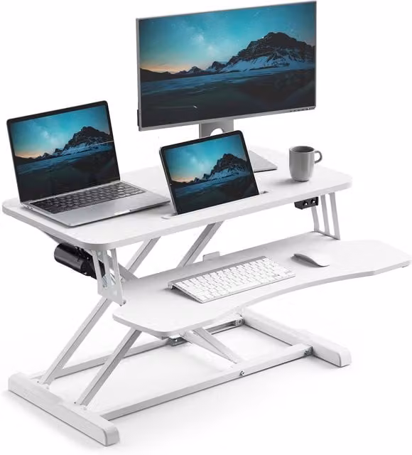 VonHaus Adjustable Electric Standing Desk in Black