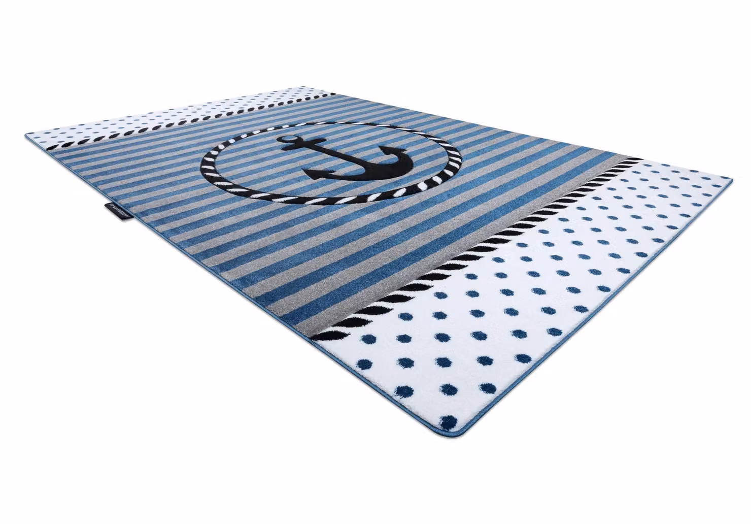 RugsX Petit Blue Striped Maritime Rectangular Rug, W: 160 cm, D: 220 cm – 2