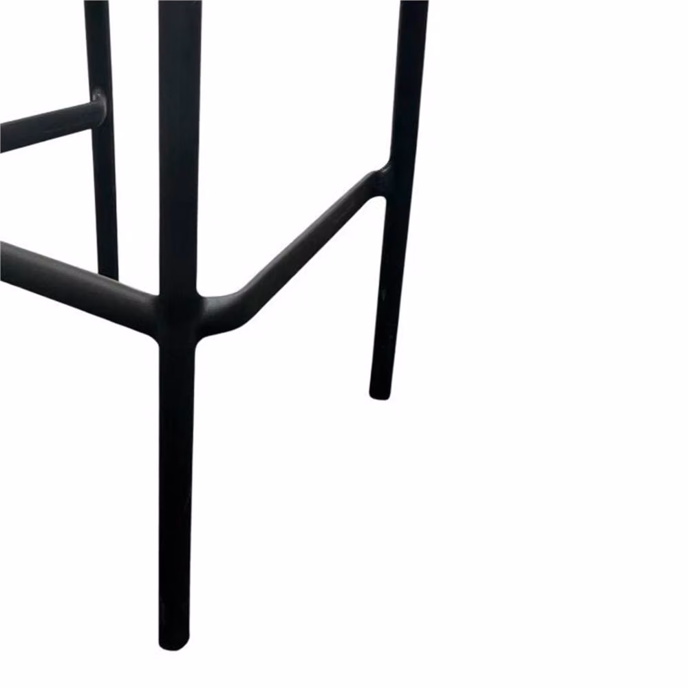 SPETLEK Black Matt Stacking Bar Stools, Pack of 2 – 4