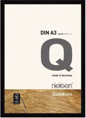 Nielsen Quadrum A3 Wooden Picture Frame with Protective Glass Front in Black – 1