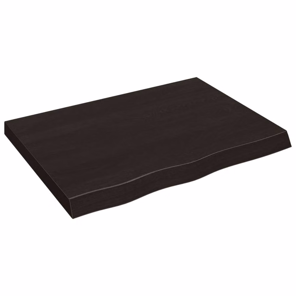 Berkfield Home Beautiful Wall Shelf in Dark Grey Treated Solid Oak, W: 80 cm, H: 60 cm, D: 60 cm – 2
