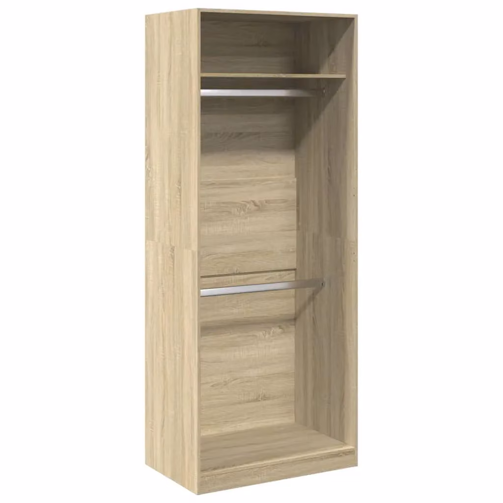 Berkfield Home Sonoma Oak Wardrobe in Brown, W/D/H: 80 x 50 x 200 cm – 2