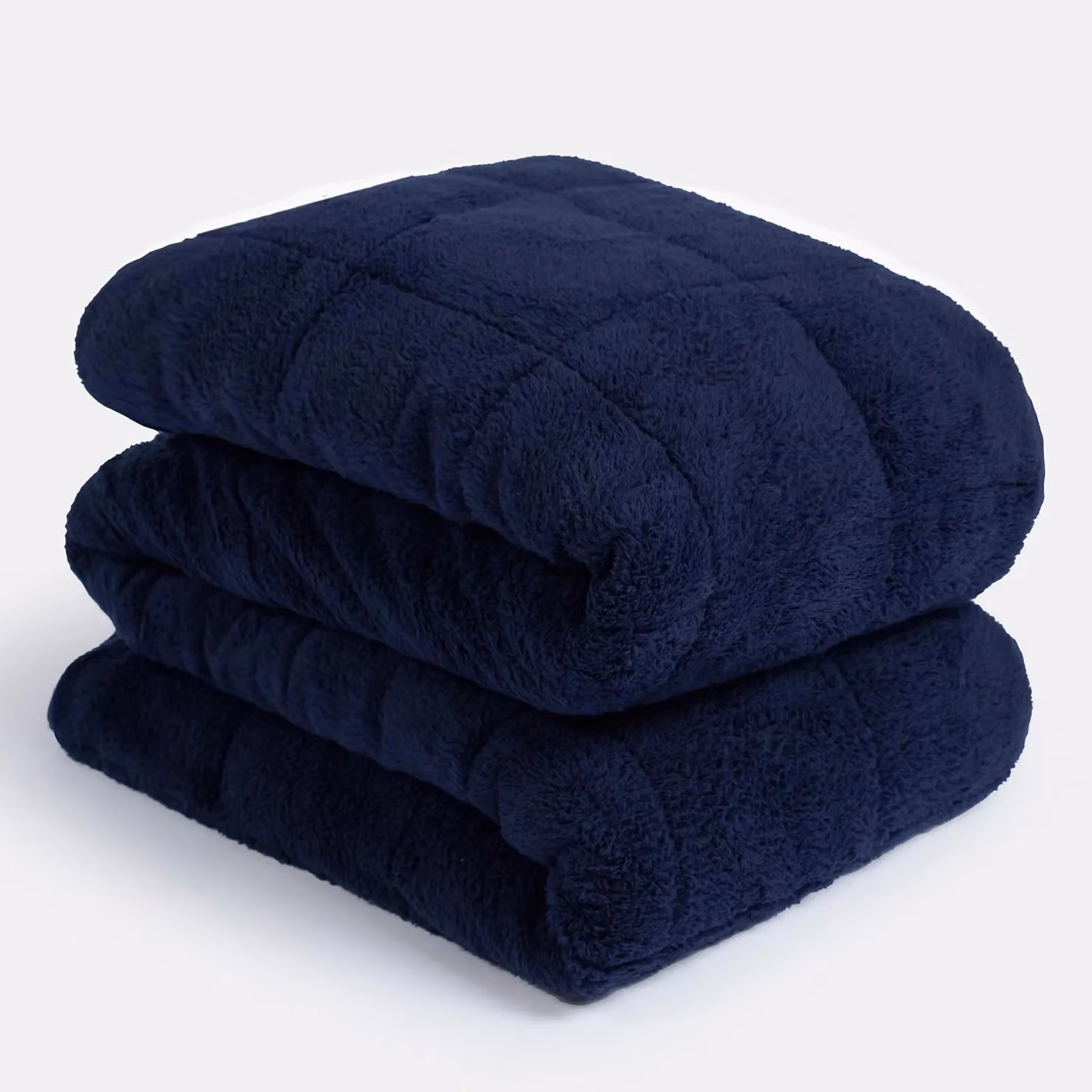 OHS Teddy Fleece Sensory Weighted Blanket for Adults, Blue, W: 125 cm, L: 180 cm, 6kg – 7
