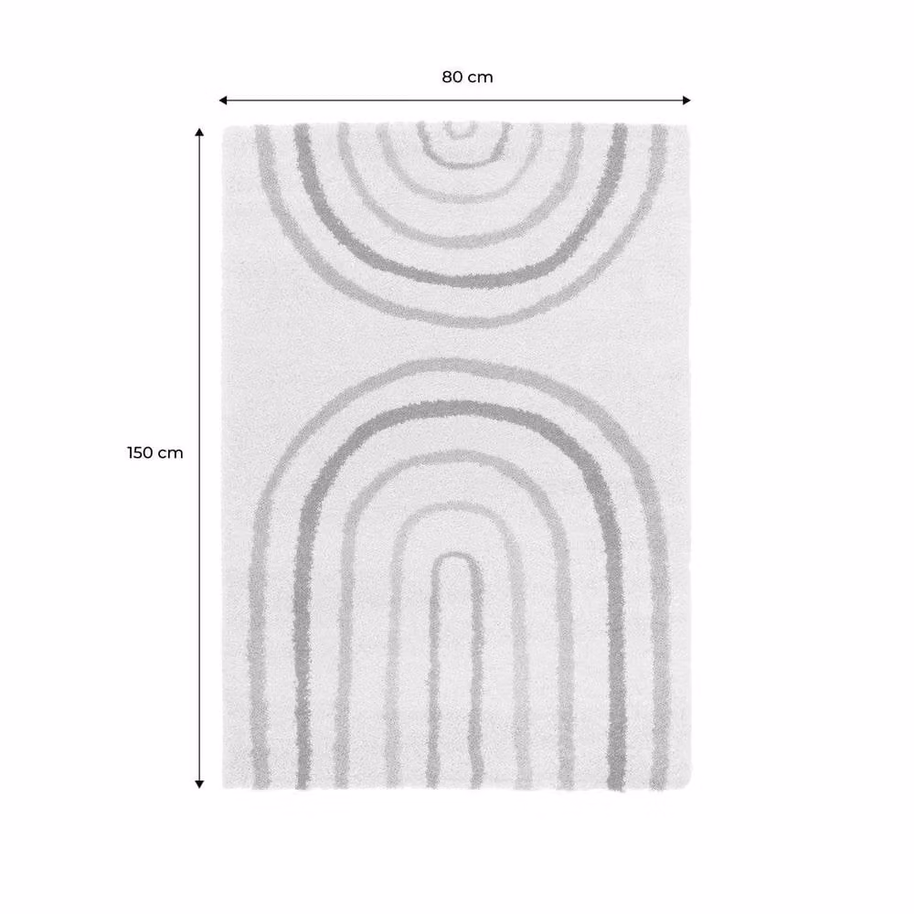 sweeek Cream and Multicoloured Rainbow Interior Rug, W: 80 cm, L: 150 cm – 2