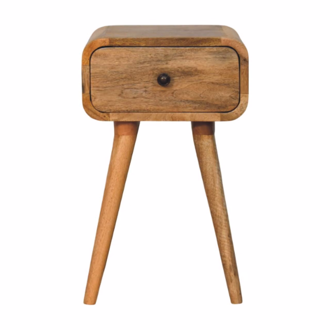 Aosom UK Mango Wood Narrow Nightstand with Single Drawer, Brown, W/D/H: 30 x 30 x 49 cm – 2