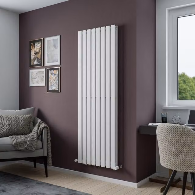 Agadon Lola Duplex Designer Panel Radiator in White, W/H: 44.8 x 180 cm – 1