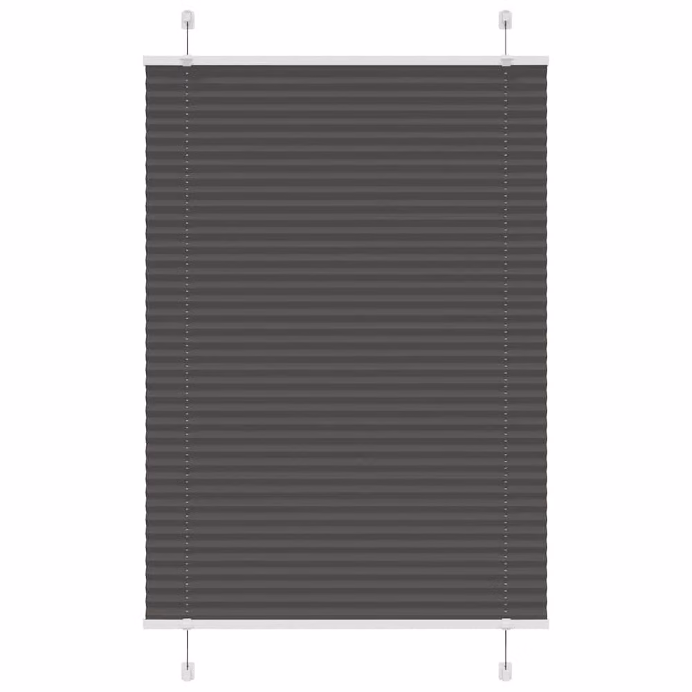 Berkfield Home Black Single Pleat Polyester Semi-Transparent Blind, W: 94.4 cm, H: 100 cm – 2