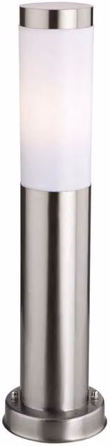 Netlighting Plaza Small Stainless Steel Bollard Post Light in Grey, IP44, E27