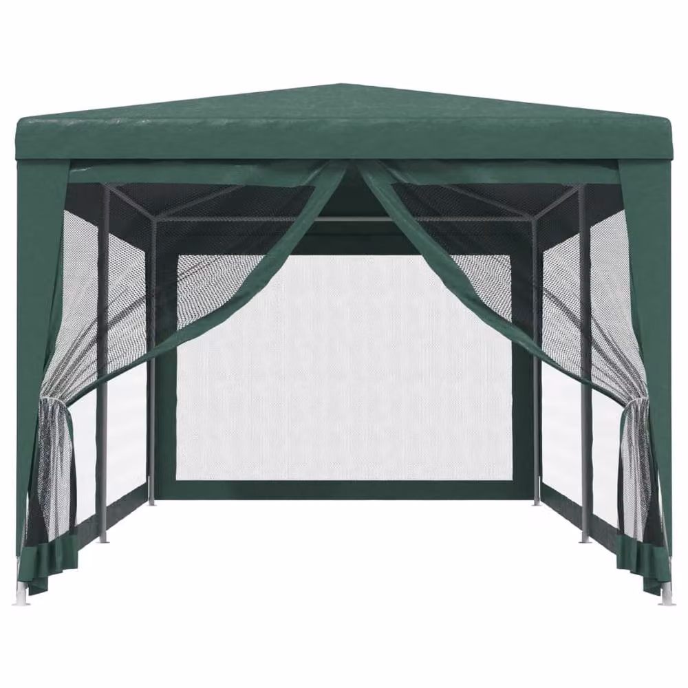 Berkfield Home Party Tent with 6 Mesh Sidewalls, Green, W 6 m x D 3 m – 3