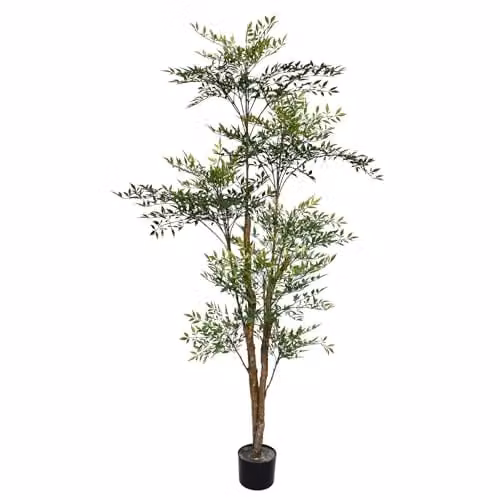 Green Fire Retardant Artificial Tree, H 165 cm x W 90 cm x D 90 cm – 1