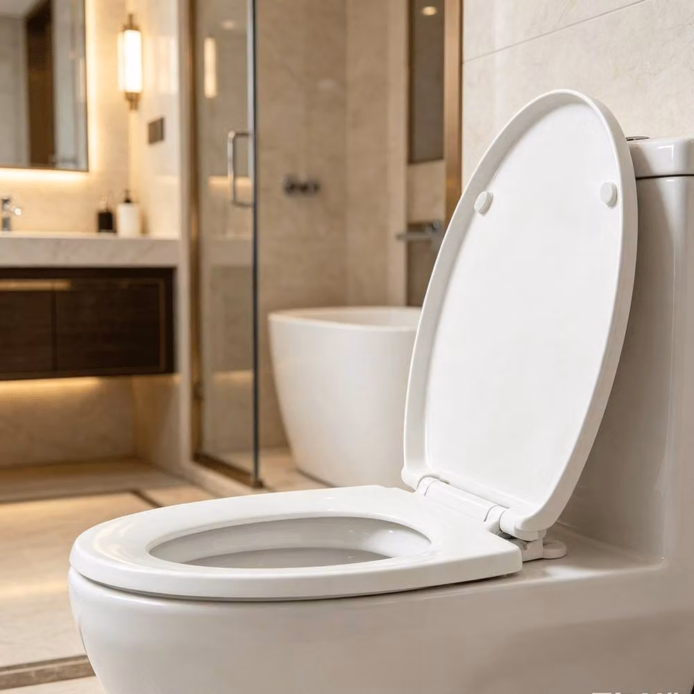 SINOBATH Antibacterial Duroplast Soft-Close Toilet Seat in White – 2