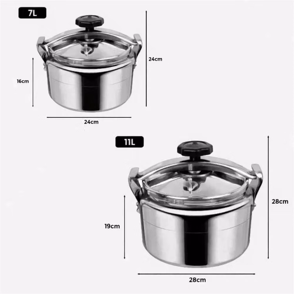 SPETLEK 7L Aluminium Pressure Cooker with Lid Latch Indicator in Silver – 2