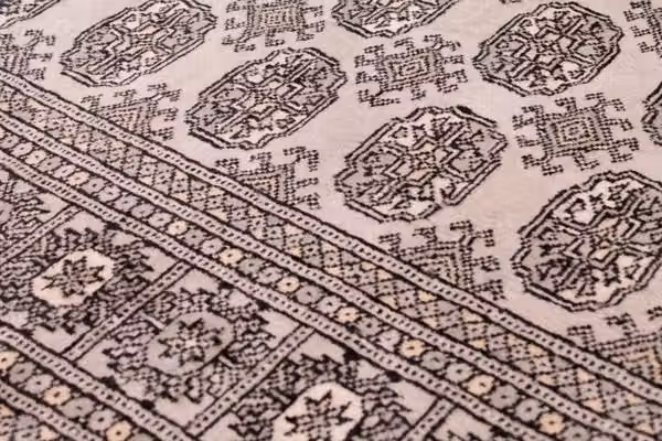 Prestige Rug Collection Bokhara Grey Oriental Wool Hand Knotted Rectangular Rug W: 90 cm, D: 60 cm – 2