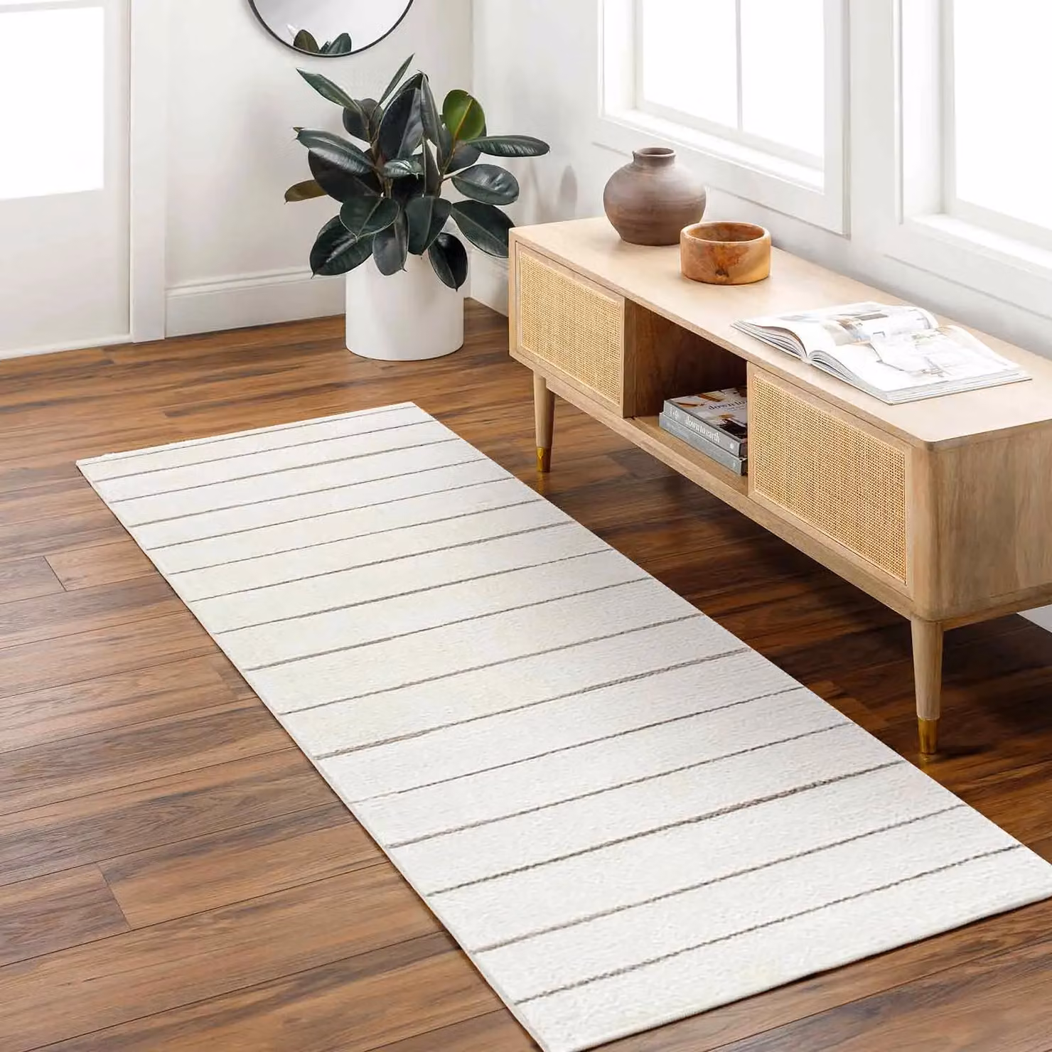 Livabliss PNW Home Cascade Modern High Pile Living and Dining Rug in Ivory and Brown, W: 200 cm, D: 275 cm – 4