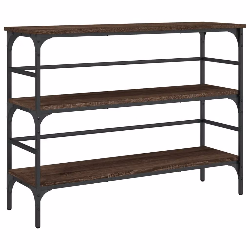 Berkfield Home Brown Oak Console Table, W/D/H: 100 x 32 x 75 cm – 2