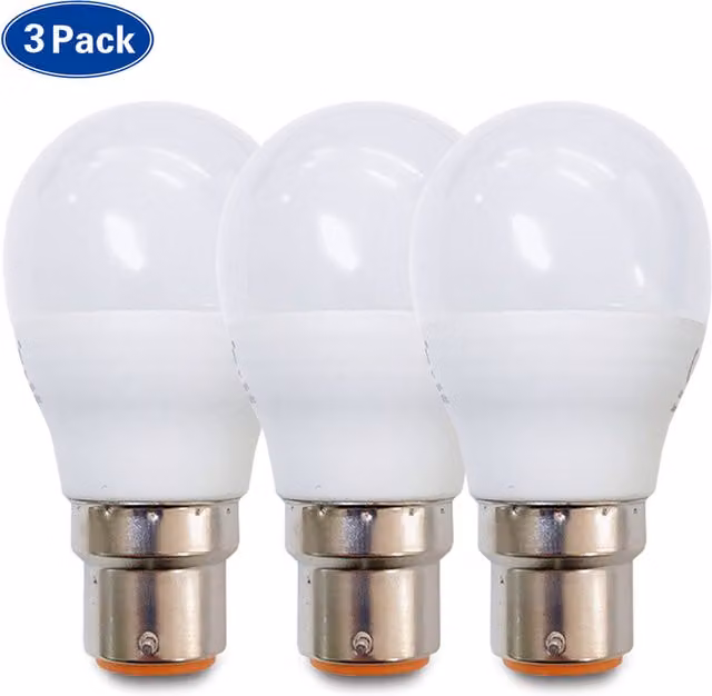 Livingandhome Pack of 6 6W LED Ball Bulbs B22, Cool White 6500K