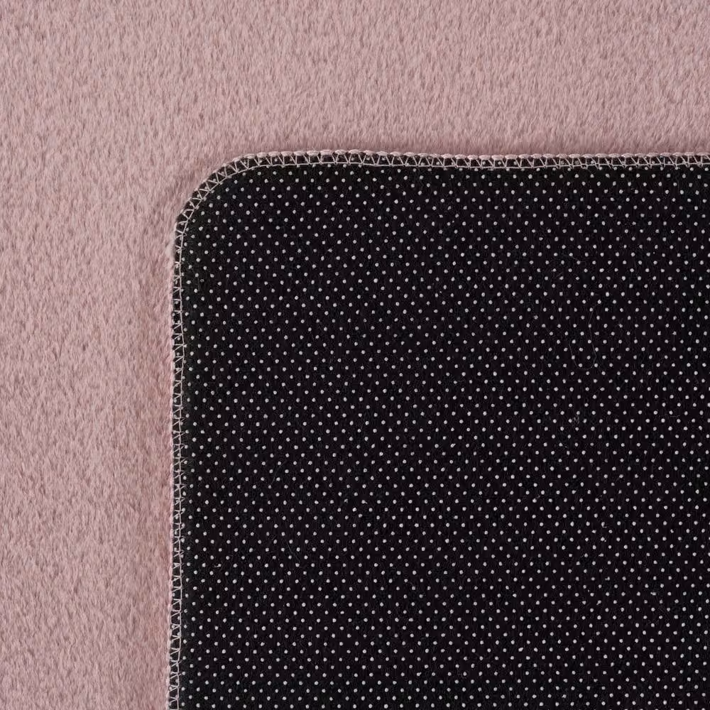 Desire Rugs Snuggly Washable Low Pile Area Rug with Anti-Slip Felt Backing in Pink, W: 160 cm, D: 220 cm – 2