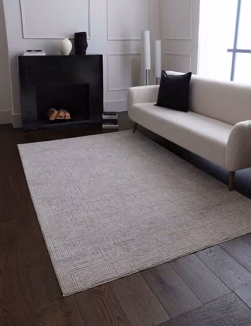 Asiatic Laurent Grey Geometric Modern Woven Rectangular Polyester Rug
