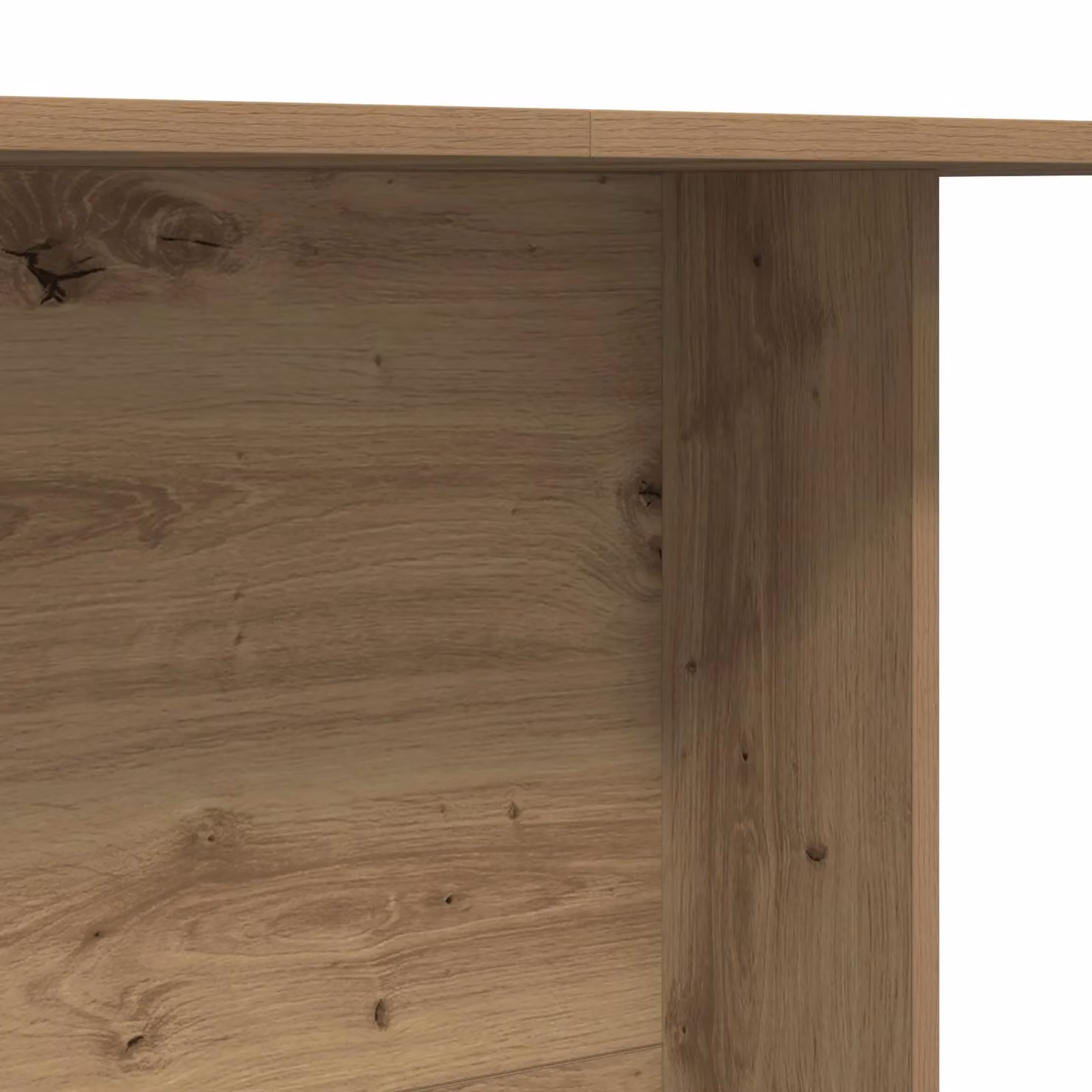 Berkfield Home Artisan Oak Dining Table in Brown, W/D/H: 110 x 60 x 75 cm – 3