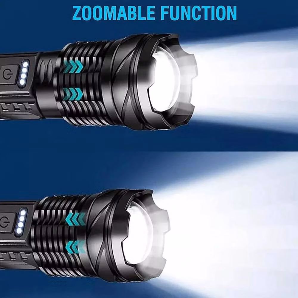 NESTLUNE 2-Piece Super Bright LED Flashlight Set in Black – 4