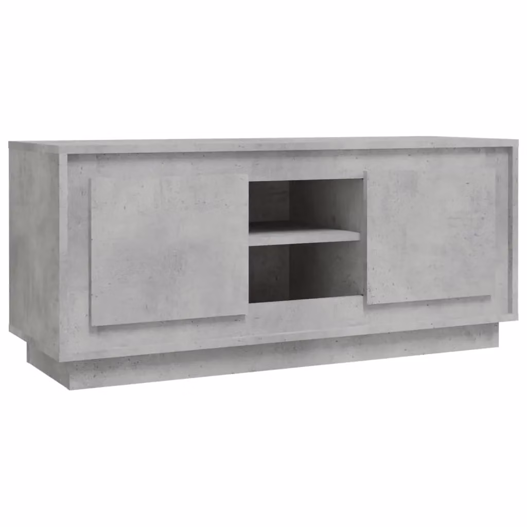 Berkfield Home Industrial TV Cabinet in Concrete Grey, W/D/H: 102 x 35 x 45 cm – 1