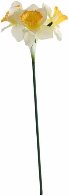 KDMD Essential White Mini Daffodil Artificial Flowers, 12 Pack