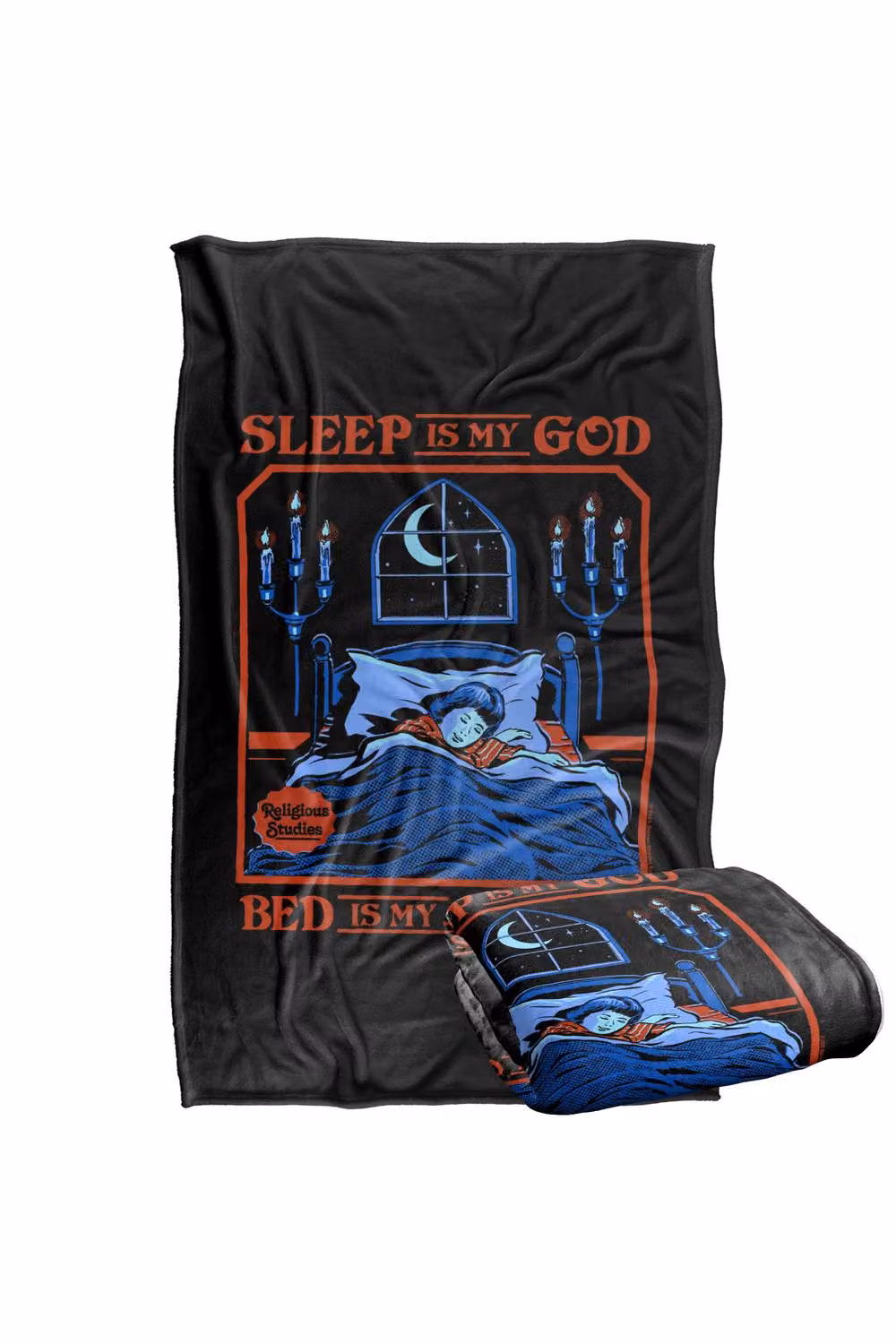 Steven Rhodes Sleep Is My God Super Soft Fleece Throw Blanket, Multicolour, W/D/H: 91 x 147 cm – 2