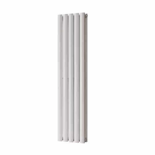 Omeara White Elliptical Tube Vertical Designer Radiator, H 120 cm x W 29 cm – 2