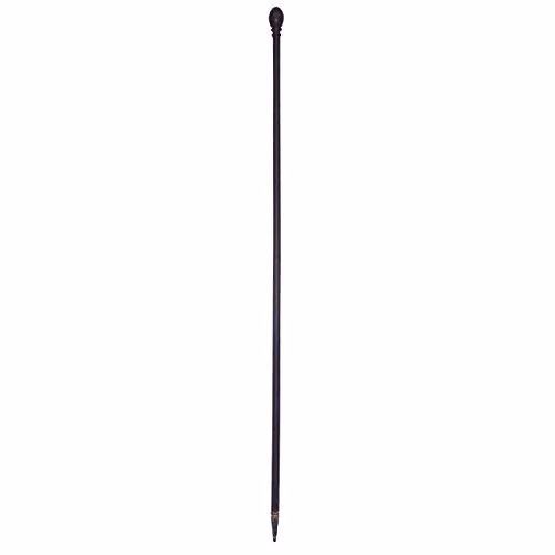 Panacea Products 87102 Round Steel Garden Fence Post, Black, H: 96.52 cm, W: 6.45 cm