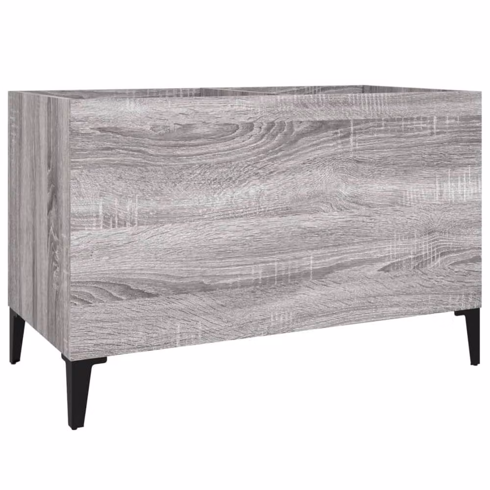 Berkfield Home Record Cabinet in Grey, W: 74.5 cm, D: 38 cm, H: 48 cm – 2