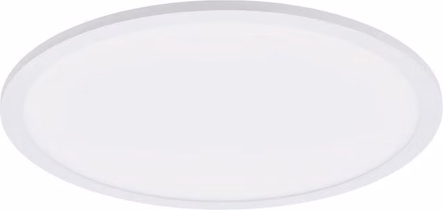 Loops Modern Round LED Ceiling Light, White, W: 45 cm, D: 45 cm, H: 5 cm, 28W, 4000K