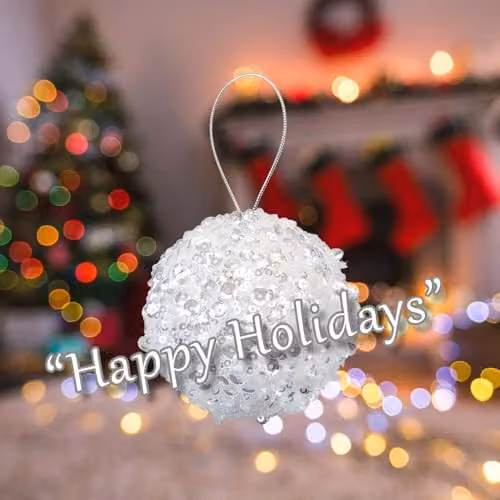 VFM e-Store Silver Round Christmas Hanging Bauble Decoration – 3