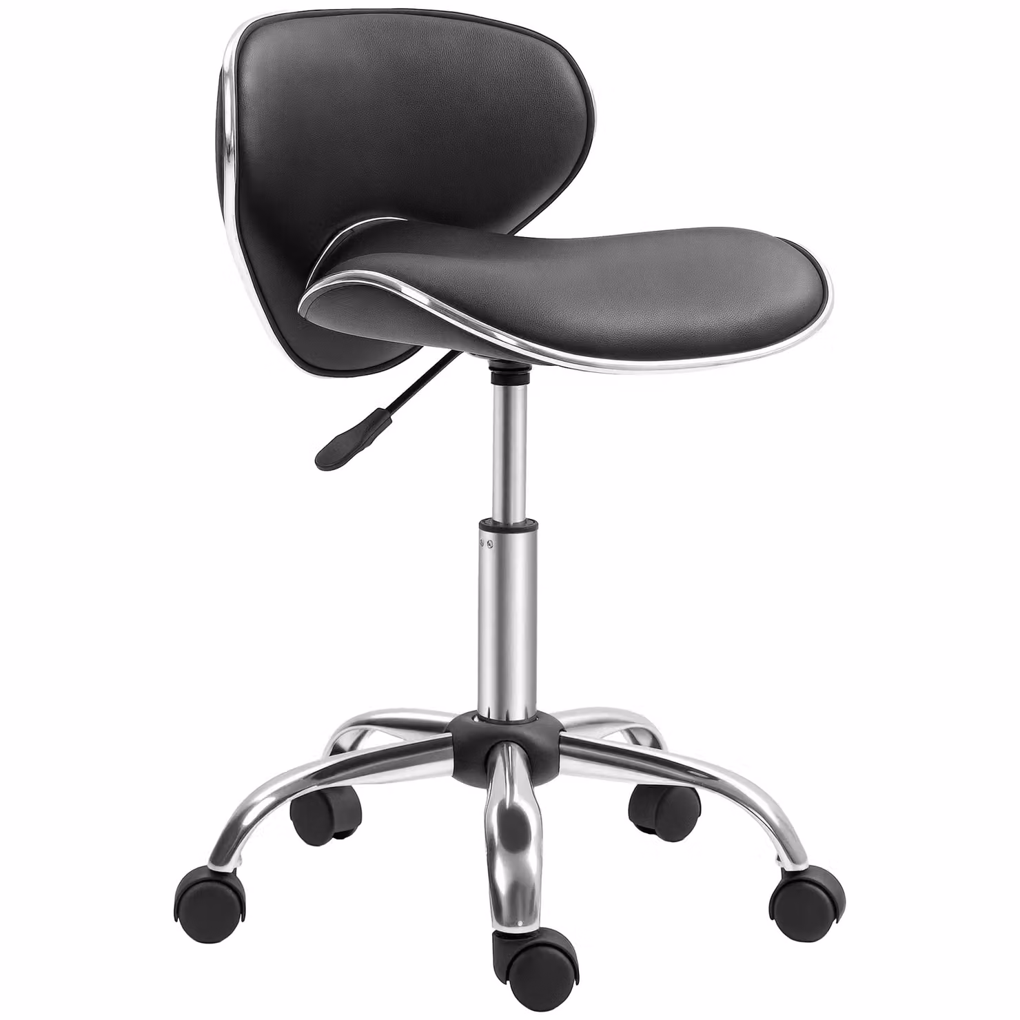 HOMCOM Ergonomic Executive Office Chair in Black Synthetic Leather with 360 Degree Swivel and Castors – 2