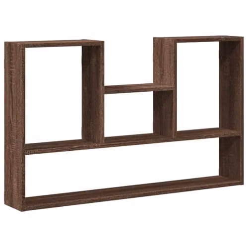 vidaXL Wall Shelf Brown Oak, W/D/H: 99 x 15 x 60 cm