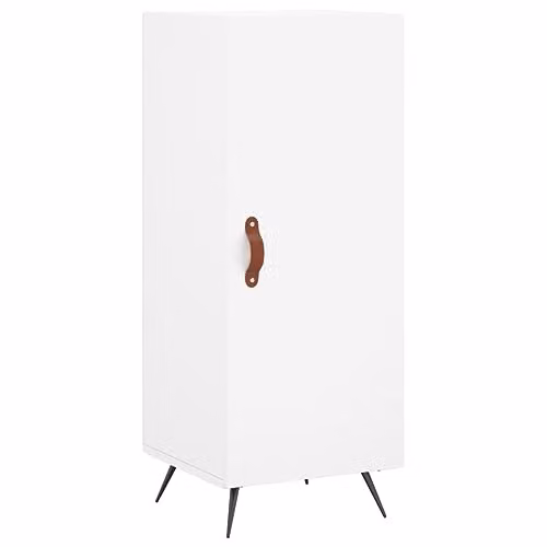 vidaXL Modern White Sideboard in Matt Engineered Wood W/D/H: 34.5 x 34 x 90 cm