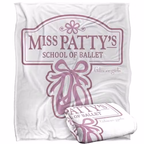 Warner Bros. Gilmore Girls Miss Patty's School of Ballet Super Soft Fleece Throw Blanket, Multicolour, W: 152 cm, D: 127 cm