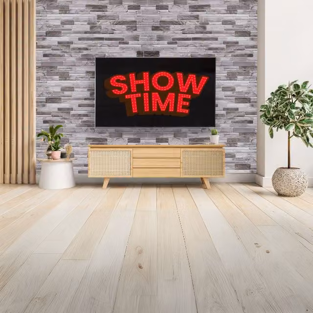 Novecrafto 3D Wall Panels Slim Stone Brick Effect PVC Cladding, 6 Sheets, Grey, W: 96 cm, H: 48 cm – 1