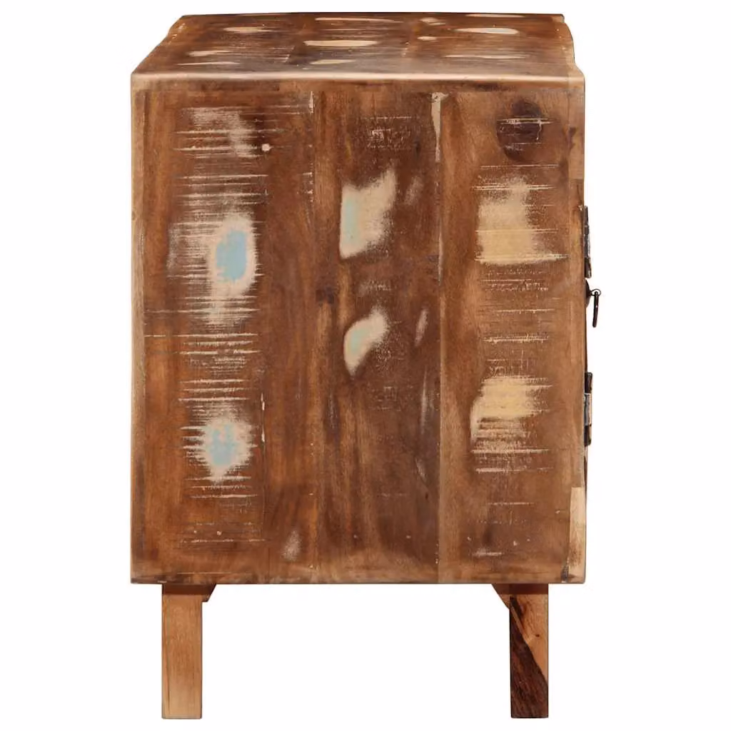 Berkfield Home Rustic Reclaimed Solid Wood TV Cabinet in Brown, W/D/H: 105 x 46 x 32 cm – 3