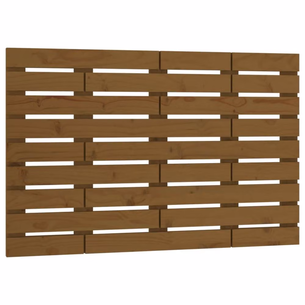 Berkfield Home Solid Wood Pine Wall Headboard in Honey Brown, W: 96 cm, D: 3 cm, H: 63 cm – 2