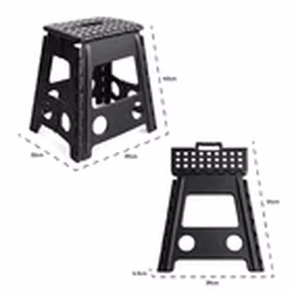 EONLION Portable Folding Plastic Stool in Black – 2
