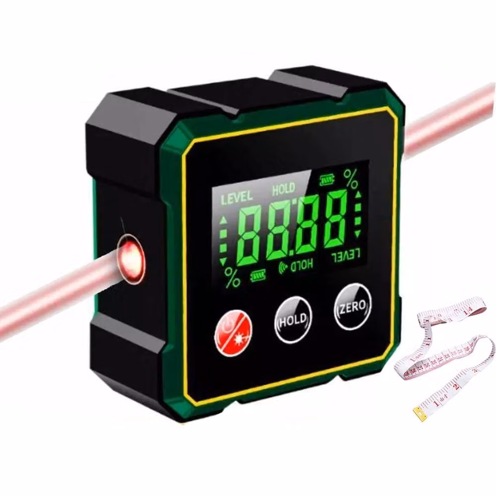 Hinsinc High Precision Magnetic Digital Electronic Laser Angle Finder in Black and Multicolour – 2