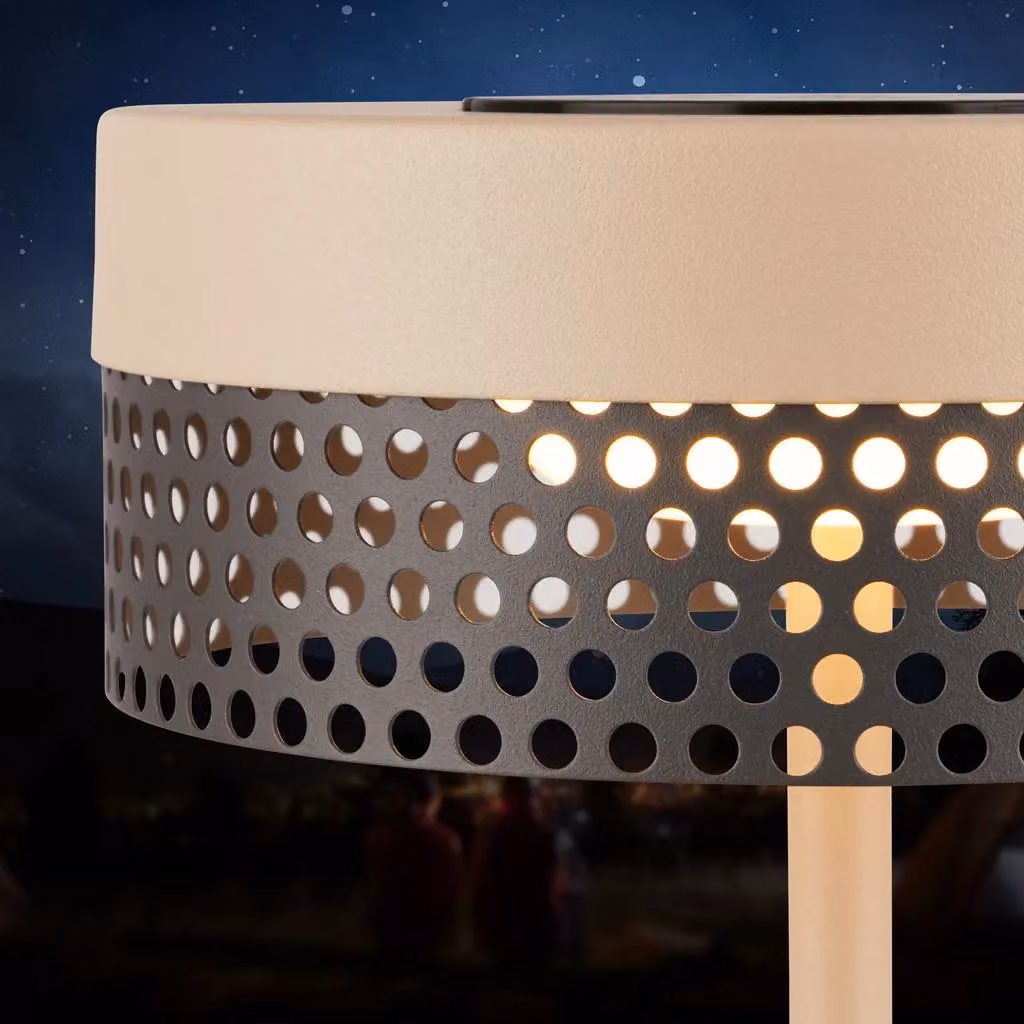 Briloner Rechargeable LED Table Lamp, Dimmable Touch Control, IP44 Waterproof, Beige and Anthracite, H 35 x W 16 x D 16 cm – 3