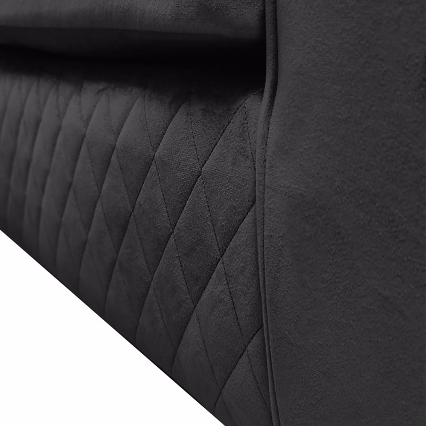 Furnishings For Less UK Victoria Soft Plush Velvet Fabric Sofa Set with 3 and 2 Seater Sofas in Black – 3