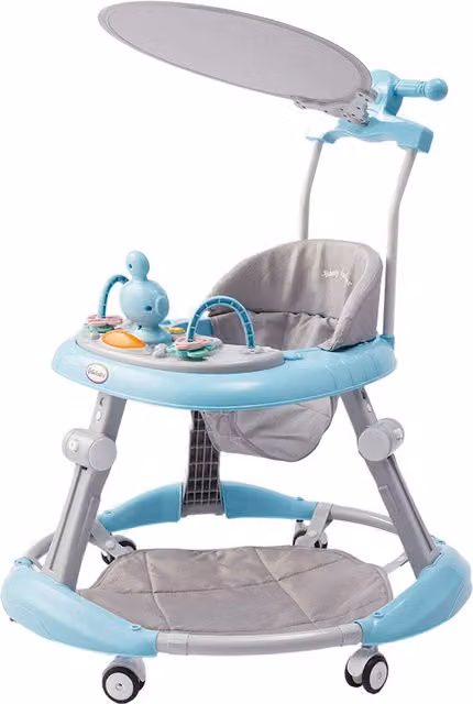 Kidkid Foldable and Adjustable Baby Walker in Blue