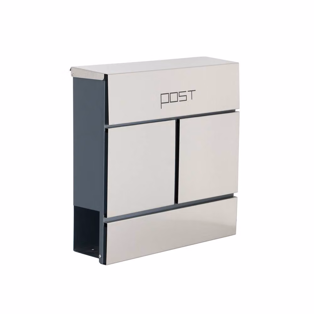 Phoenix Safe Company Estilo MB0124KS Top-Loading Stainless Steel Wall Mounted Letter Box with Key Lock in Metallic Silver W/D/H: 37 x 10.5 x 37 cm – 2