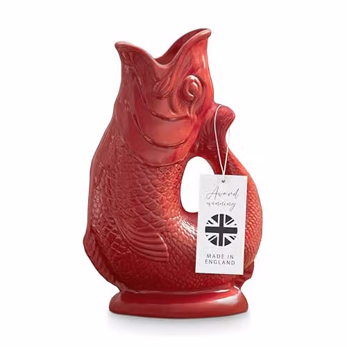 Wade Fish Ceramic Jug, Red, 0.6 l – 1