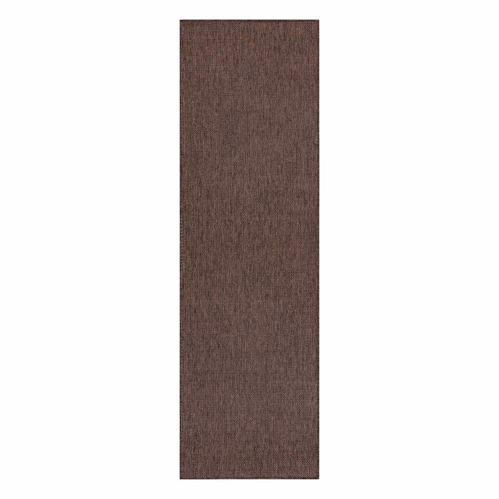 RugsX Sion Runner in Brown, Flat Weave Polypropylene, W: 70 cm x L: 250 cm – 2