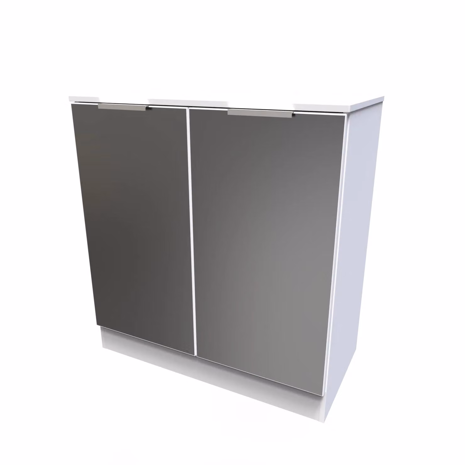 Ready Assembled 2 U Dover 2 Door Black Matt Metal Cabinet – 2