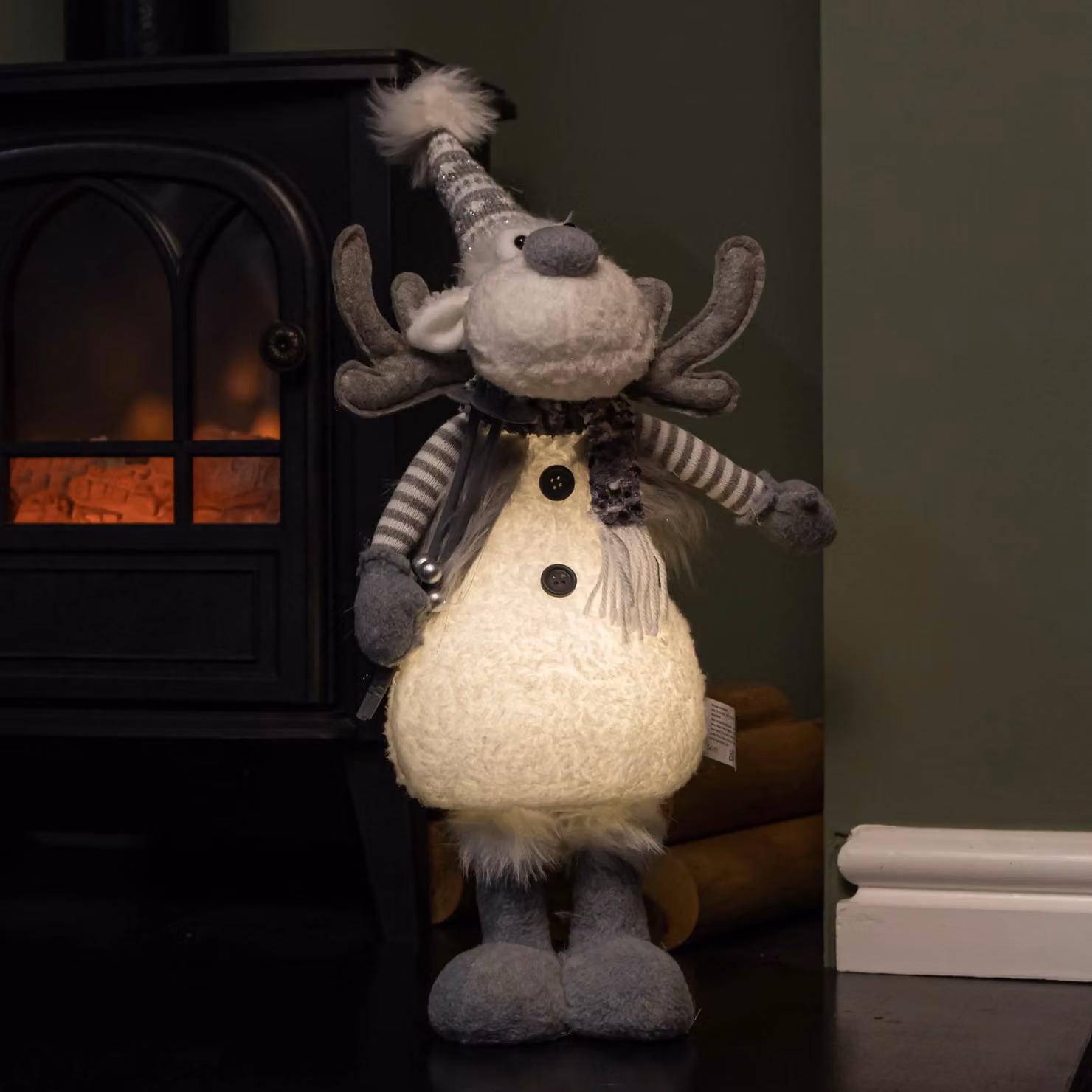 Samuel Alexander Grey Light Up Christmas Standing Reindeer, Height: 56 cm – 2